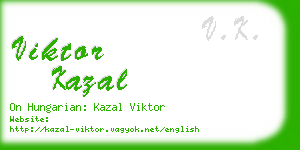 viktor kazal business card